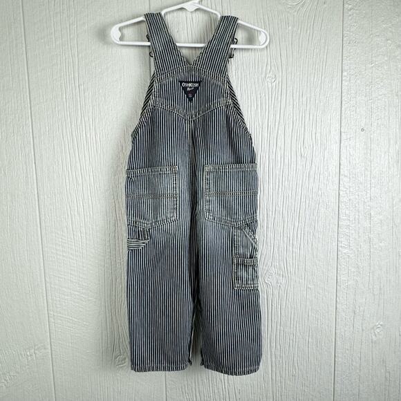OshKosh B'Gosh Vestbak Overalls Railroad Train Conductor Overalls Size 18M - Picture 6 of 8